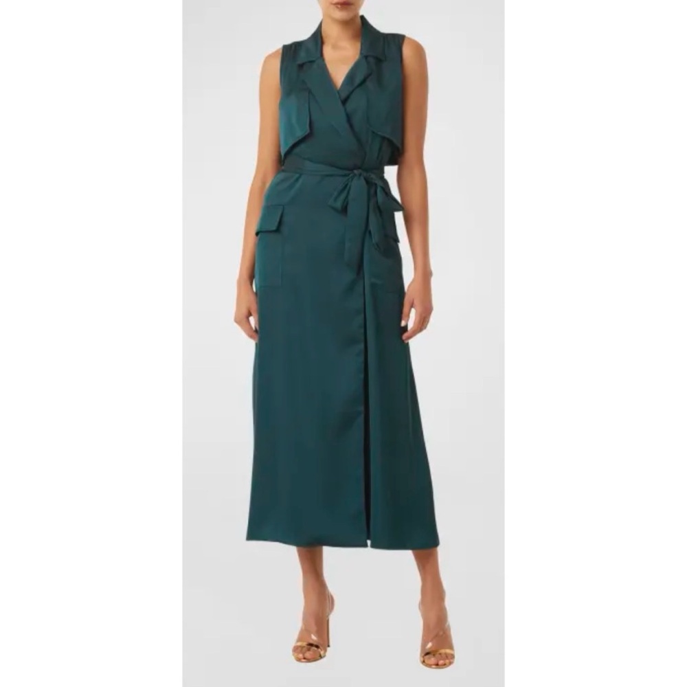 NWT Misa Los Angeles Martika Sleevless Tie-Waist Midi XS